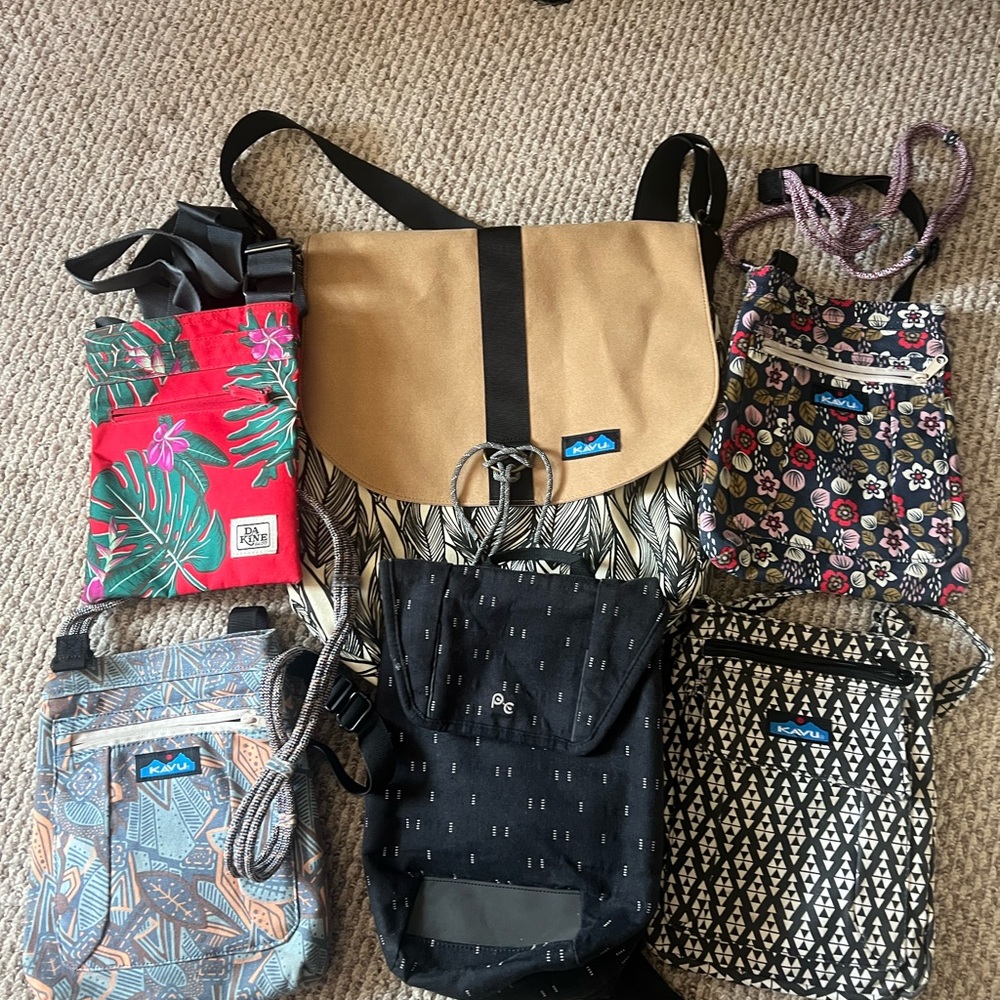 Lot of 6 Kavu, DaKine and PC crossbody bags